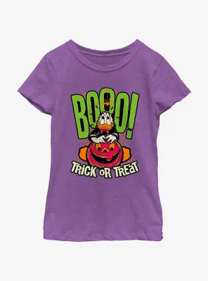 Disney100 Halloween Boo Donald Trick or Treat Youth Girl's T-Shirt
