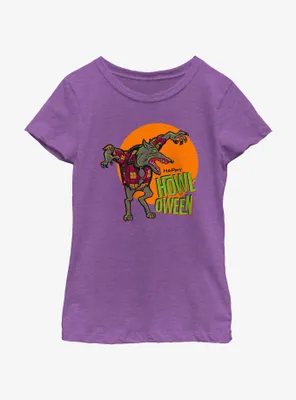 Disney100 Halloween Wolfman Howl-Oween Youth Girl's T-Shirt