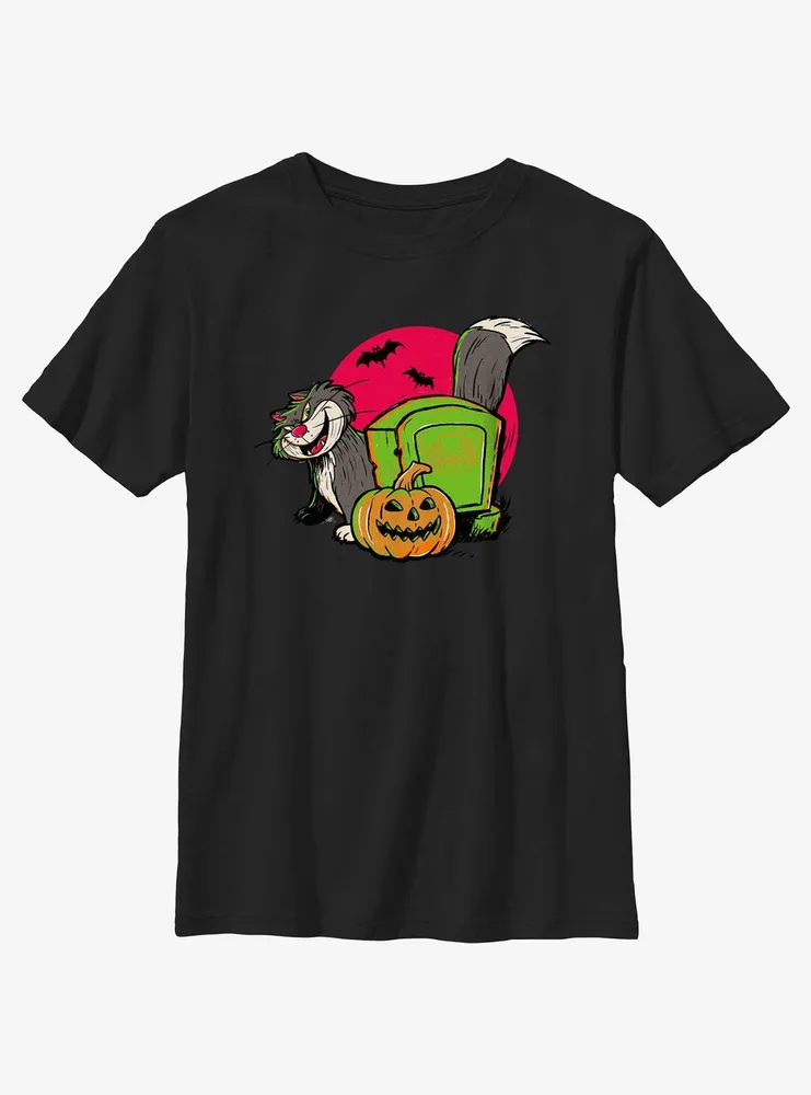 Disney100 Halloween Cat Lucifer Youth T-Shirt