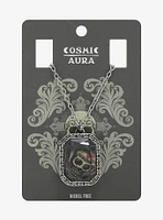 Cosmic Aura Skull Stone Pendant Necklace