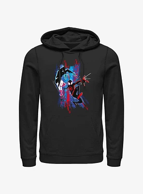 Marvel Spider-Man: Across the Spider-Verse Spider-Gwen and Miles Morales Hoodie