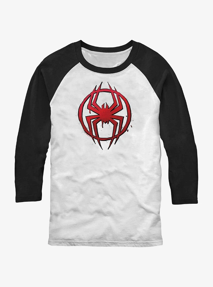 Marvel Spider-Man: Across the Spider-Verse Miles Morales Spider Logo Raglan T-Shirt