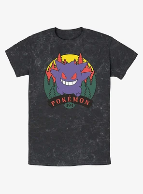 Pokemon Gengar Forest Attack Mineral Wash T-Shirt