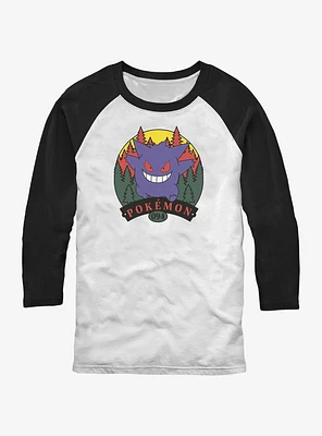 Pokemon Gengar Forest Attack Raglan T-Shirt