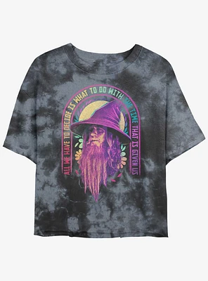 the Lord of Rings Gandalf Decide With Time Girls Tie-Dye Crop T-Shirt