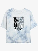 Attack On Titan Scout Regiment Girls Tie-Dye Crop T-Shirt