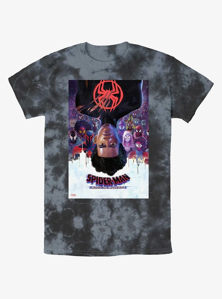 Marvel Spider-Man: Across the Spider-Verse Poster Tie-Dye T-Shirt