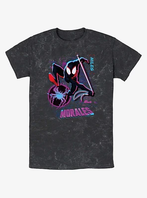 Marvel Spider-Man: Across the Spider-Verse Street Swing Miles Morales Mineral Wash T-Shirt