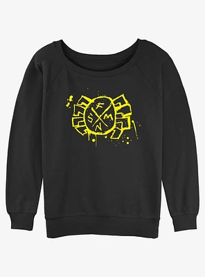 Marvel Spider-Man: Across the Spider-Verse Spider-Punk Friendly Neighborhood Spider-Man Icon Girls Slouchy Sweatshirt