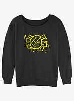 Marvel Spider-Man: Across the Spider-Verse Spider-Punk Friendly Neighborhood Spider-Man Icon Girls Slouchy Sweatshirt