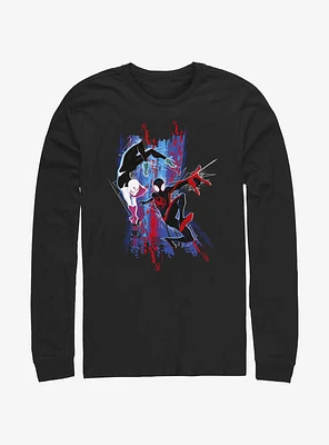 Marvel Spider-Man: Across the Spider-Verse Spider-Gwen and Miles Morales Long-Sleeve T-Shirt