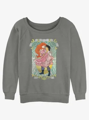 Disney The Little Mermaid Ariel and Eric Ever After Womens Slouchy Sweatshirt