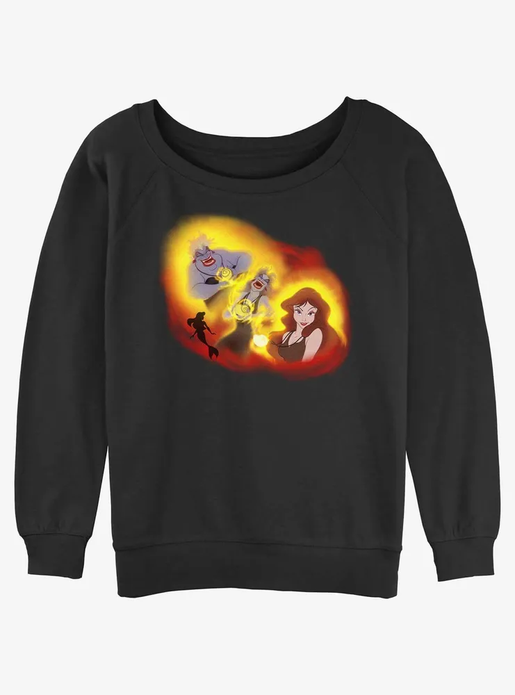 Disney The Little Mermaid Ursula Transformation Womens Slouchy Sweatshirt