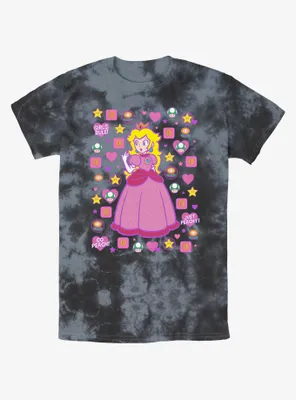 Mario Princess Peach Tie-Dye T-Shirt