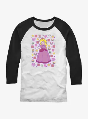 Mario Princess Peach Raglan T-Shirt