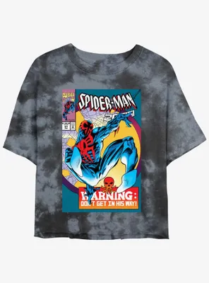 Marvel Spider-Man: Across the Spider-Verse O'Hara 2099 Comic Cover Womens Tie-Dye Crop T-Shirt