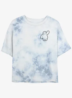 Disney Big Hero 6 Pocket Baymax Womens Tie-Dye Crop T-Shirt