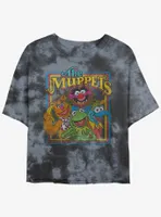 Disney The Muppets Retro Muppet Poster Womens Tie-Dye Crop T-Shirt
