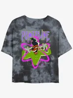 Disney Goofy I Have Power Womens Tie-Dye Crop T-Shirt