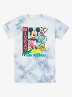 Disney Mickey Mouse Friends Goofy Donald and Pluto Tie-Dye T-Shirt