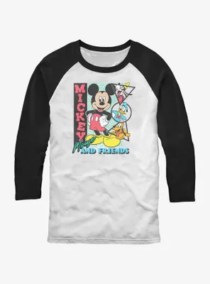 Disney Mickey Mouse Friends Goofy Donald and Pluto Raglan T-Shirt