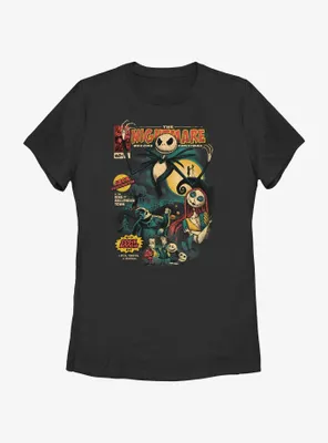 Disney The Nightmare Before Christmas Jack Skellington King of Halloween Comic Cover Womens T-Shirt