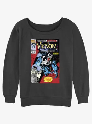 Marvel Venom Lethal Protector Comic Cover Womens Slouchy Sweatshirt