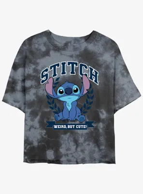 Disney Lilo & Stitch Weird But Cute Womens Tie-Dye Crop T-Shirt