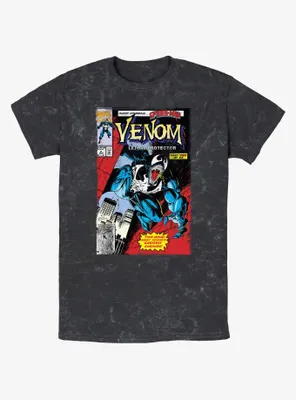 Marvel Venom Lethal Protector Comic Cover Mineral Wash T-Shirt