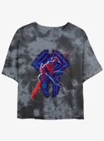 Marvel Spider-Man: Across the Spider-Verse Future Spider O'Hara Womens Tie-Dye Crop T-Shirt