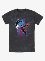 Marvel Spider-Man: Across the Spider-Verse Spider-Gwen and Miles Morales Mineral Wash T-Shirt