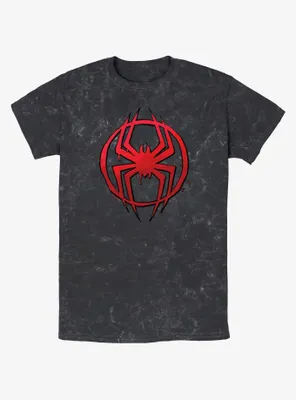 Marvel Spider-Man: Across the Spider-Verse Miles Morales Spider Logo Mineral Wash T-Shirt