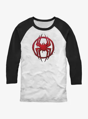 Marvel Spider-Man: Across the Spider-Verse Miles Morales Spider Logo Raglan T-Shirt