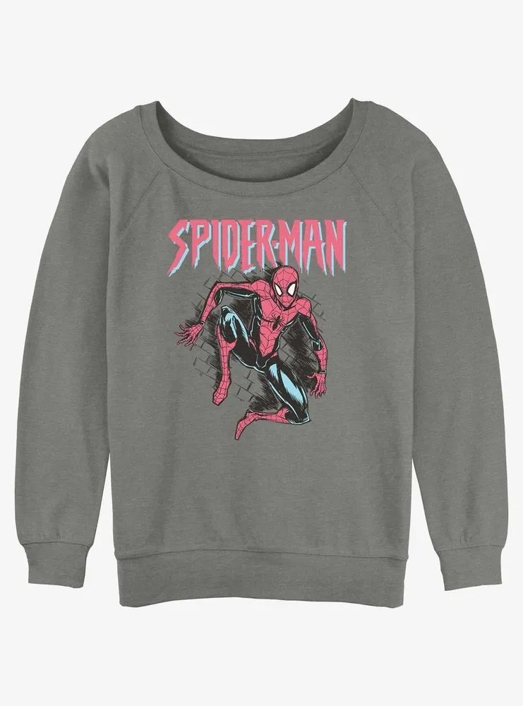 Marvel Spider-Man Spidey Pastel Womens Slouchy Sweatshirt