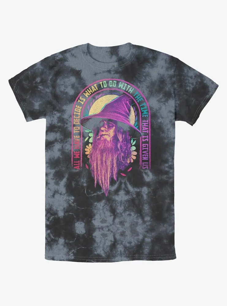 the Lord of Rings Gandalf Decide With Time Tie-Dye T-Shirt