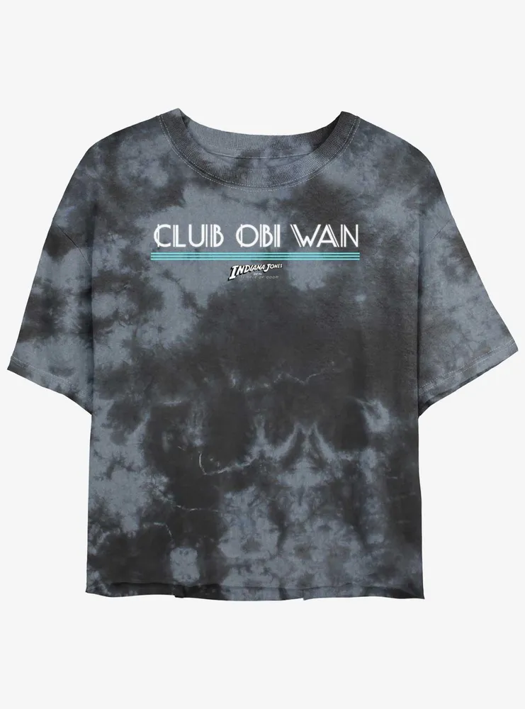 Indiana Jones Club Obi Wan Womens Tie-Dye Crop T-Shirt