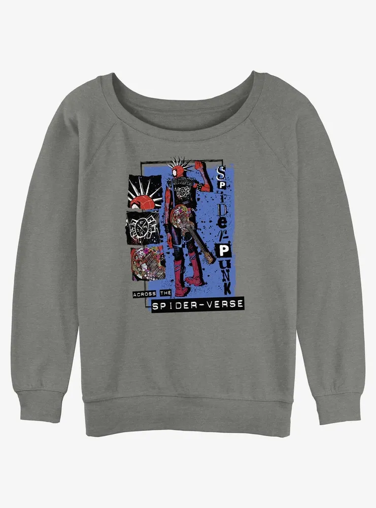 Marvel Spider-Man: Across the Spider-Verse Punk Power Womens Slouchy Sweatshirt