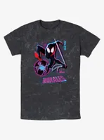 Marvel Spider-Man: Across the Spider-Verse Street Swing Miles Morales Mineral Wash T-Shirt