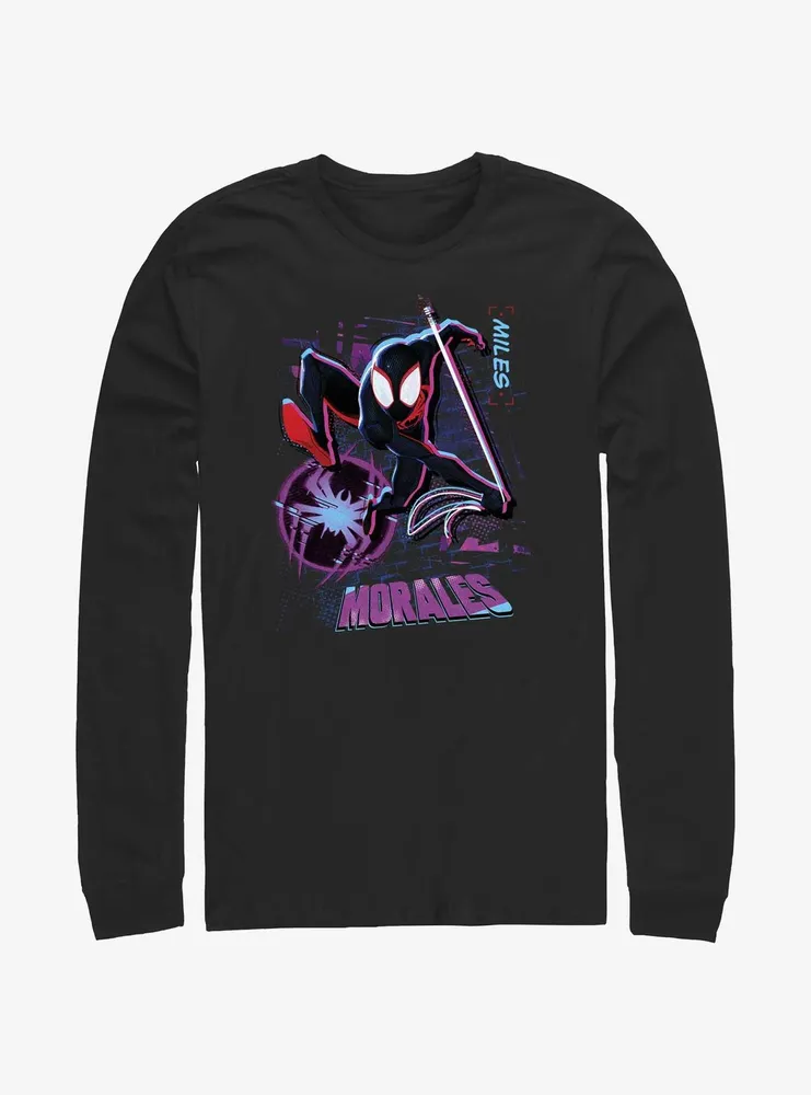 Marvel Spider-Man: Across the Spider-Verse Street Swing Miles Morales Long-Sleeve T-Shirt