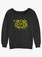 Marvel Spider-Man: Across the Spider-Verse Spider-Punk Friendly Neighborhood Spider-Man Icon Womens Slouchy Sweatshirt