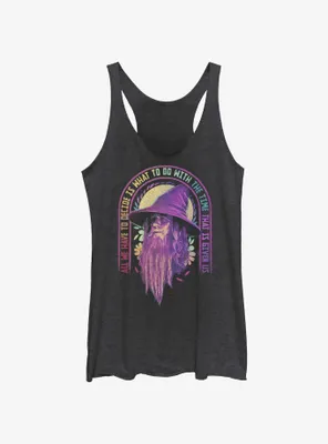 the Lord of Rings Gandalf Decide With Time Womens Tank Top