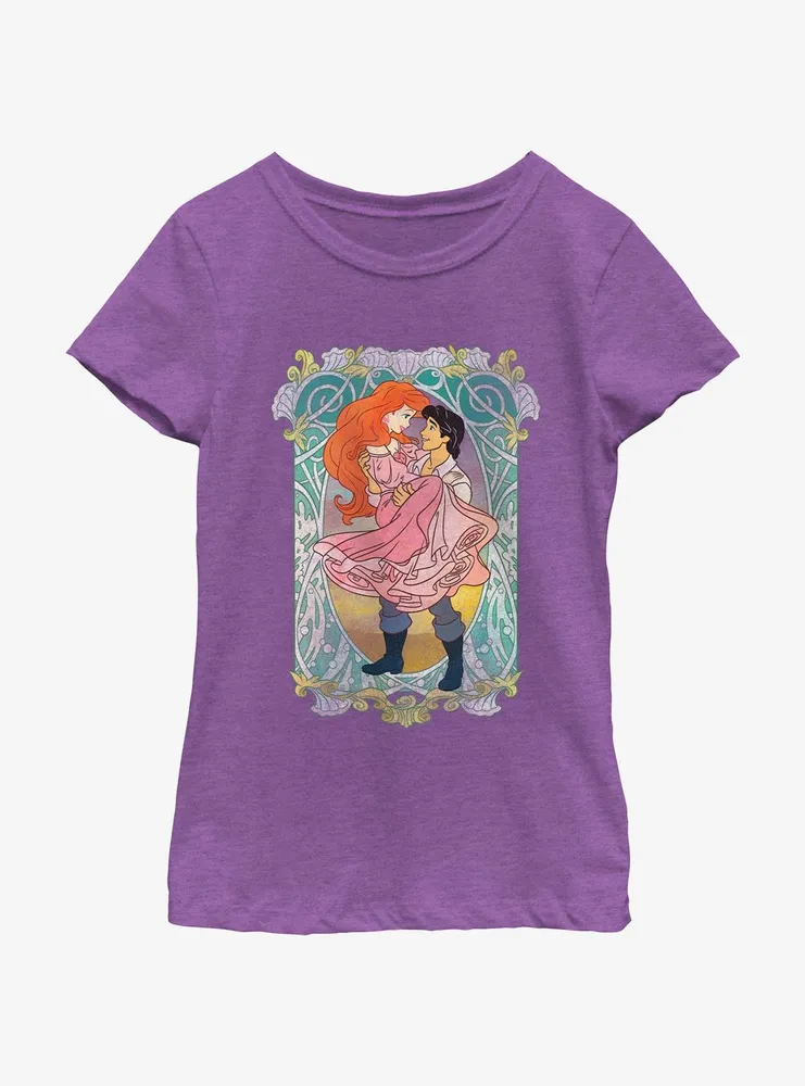 Disney The Little Mermaid Ariel and Eric Ever After Girls Youth T-Shirt