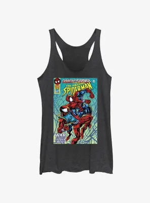 Marvel Spider-Man Clone Wars Comic Cover Womens Tank Top