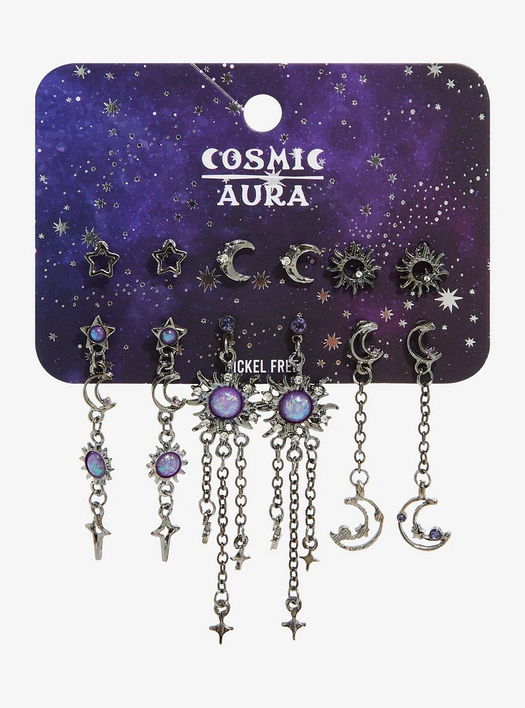 Cosmic Aura Celestial Opal Earring Set