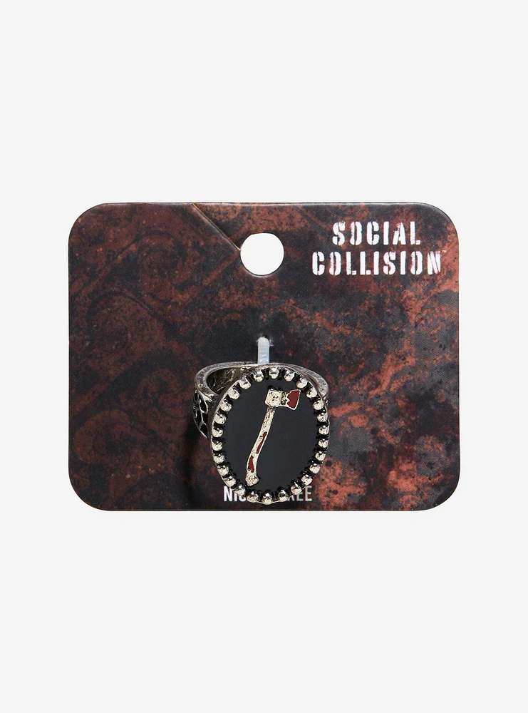 Social Collision® Bloody Axe Ring