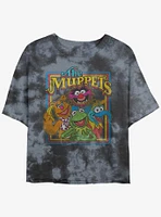 Disney The Muppets Retro Muppet Poster Girls Tie-Dye Crop T-Shirt