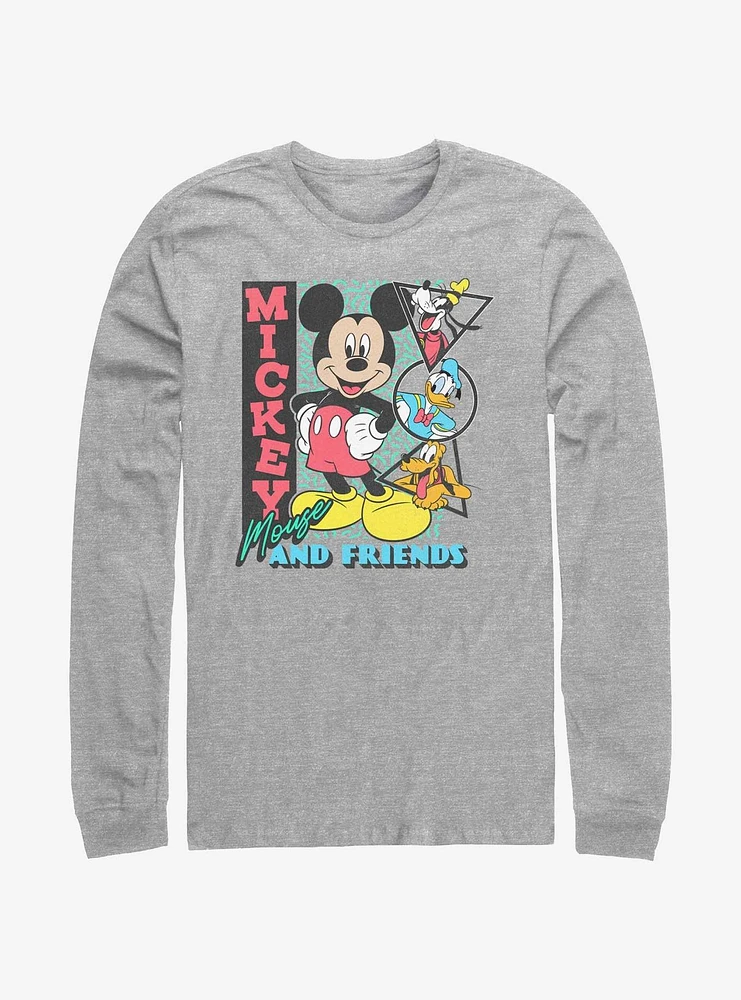 Disney Mickey Mouse & Friends Retro Shapes Long-Sleeve T-Shirt