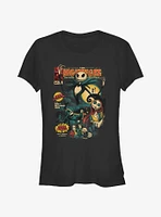 Disney The Nightmare Before Christmas Jack Skellington King of Halloween Comic Cover Girl's T-Shirt