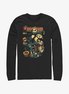 Disney The Nightmare Before Christmas Jack Skellington King of Halloween Comic Cover Long-Sleeve T-Shirt