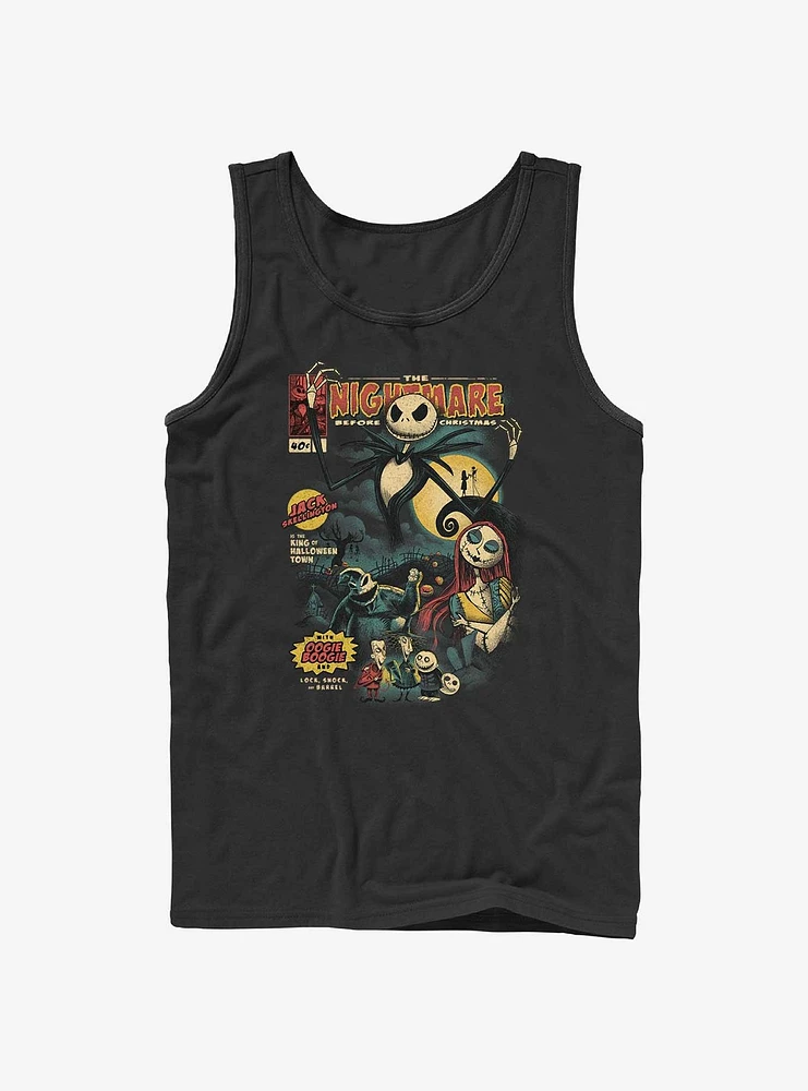 Disney The Nightmare Before Christmas Jack Skellington King of Halloween Comic Cover Tank